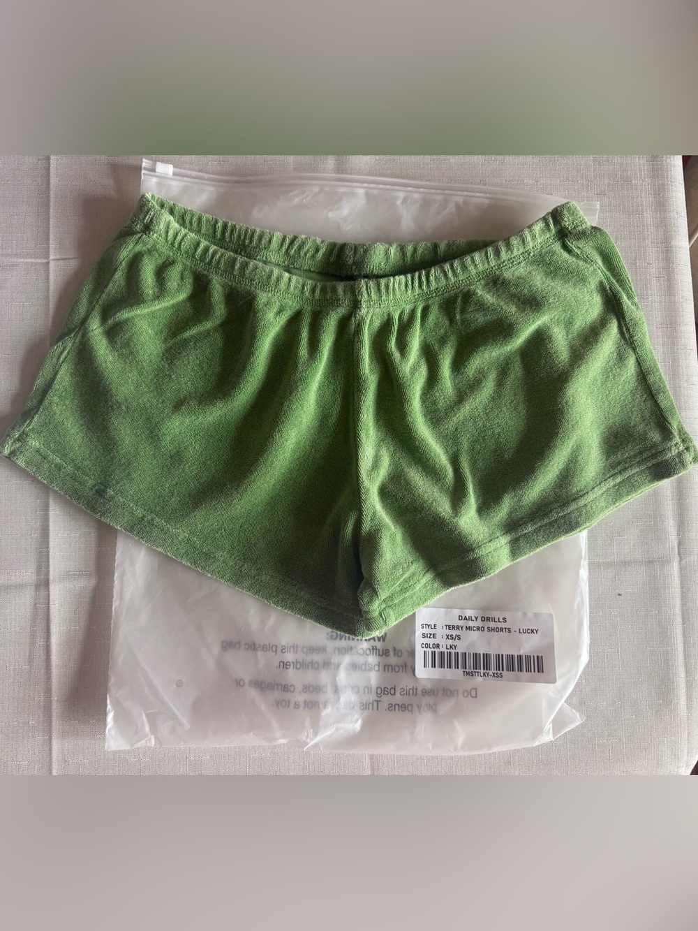 Daily Drills Lucky Terry Lounge Shorts- New - Picture 2 of 4